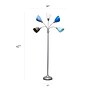 Simple Designs Medusa 67" Silver Floor Lamp with Cone Shades, Blue/White/Gray (LF2006-SBG)~#|#~C74602E1-0F28-490A-8730286B1193981A_sc7