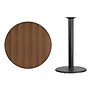 Flash Furniture 36'' Round Laminate Table Top with 24'' Round Bar-Height Table Base, Walnut (XURD36WATR24B)~#|#~C74785D2-7AC8-4286-8F23D05167EA0D7A_sc7