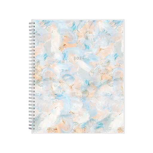 2024 Blue Sky 8.5" x 11" Weekly & Monthly Planner, Plastic Cover, Blue