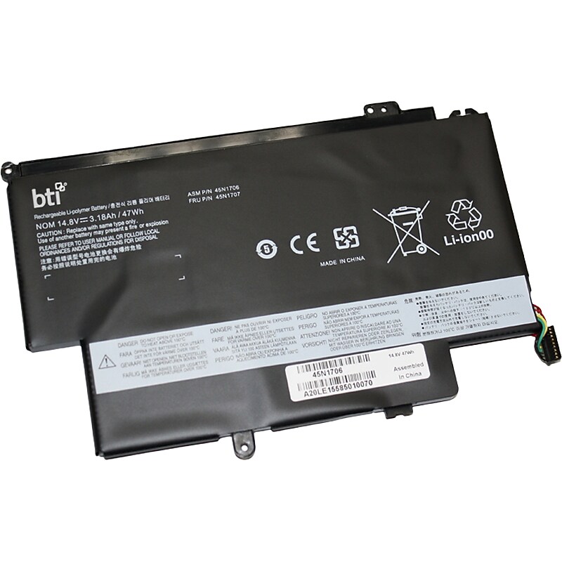 Battery Technology Li-Ion Replacement Battery for Lenovo Laptops, 3180mAh (45N1706-BTI) image 1