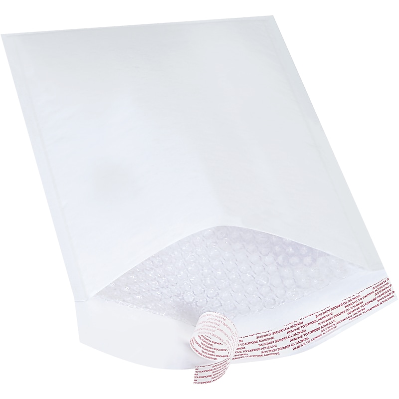 12.5" x 9.5" Self-Sealing Bubble Mailer, 100/Pack (B857WSS) image 1