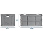 Mount-It! 68.68 Quart Folding Storage Crate with Hinged Lid, Plastic, Gray (MI-908)~#|#~C7531E81-D8DC-4260-92C2E465BEB44F7F_sc7