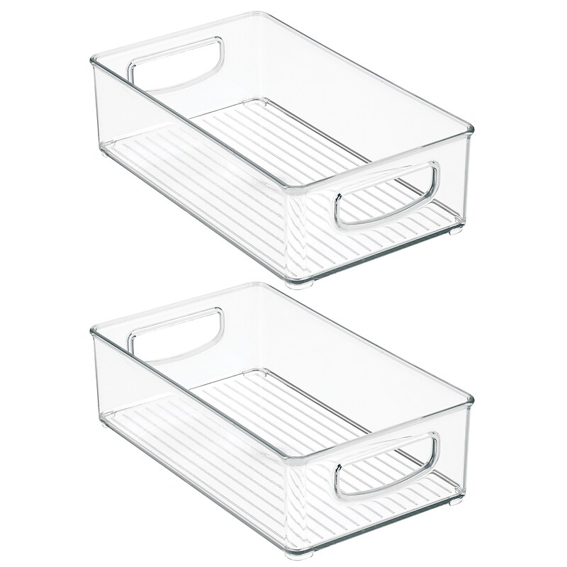 iDESIGN Small Stackable Plastic Storage Bin, Clear (29407M2) image 1