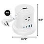Uncaged Ergonomics Retractable Cube 6' Extension Cord, 4-Outlet, 18 AWG, White (RC-WHITE)~#|#~C756C907-F9DA-4408-A733B57642342F2D_sc7