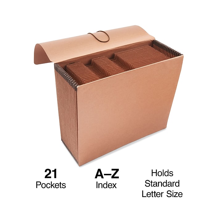 Staples Heavy‑Duty Expanding File, A–Z Index, Letter Size, Durable