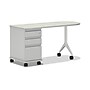 HON SmartLink 60" D-Shape Value Teacher Station Desk, Silver Mesh/Platinum (HLTV2460T-3.B9.K.T1)~#|#~C75D4EF5-A490-4829-940357D5C71FB094_sc7