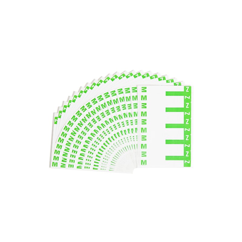 Smead AlphaZ NCC Hand Written Identification & Color Coding Label, 3 5/8" x 1 5/32", Light Green/White, 100/Pack (67164) image 1