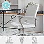 Martha Stewart Piper Faux Leather Swivel Executive Chair, White/Polished Nickel (CH2209212WH)~#|#~C767BB46-2975-4562-B352083BCFC1AC64_sc7