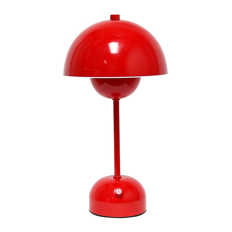 Simple Designs Mushroom Magic LED Table Lamp, Red (LD1069-RED) image 1