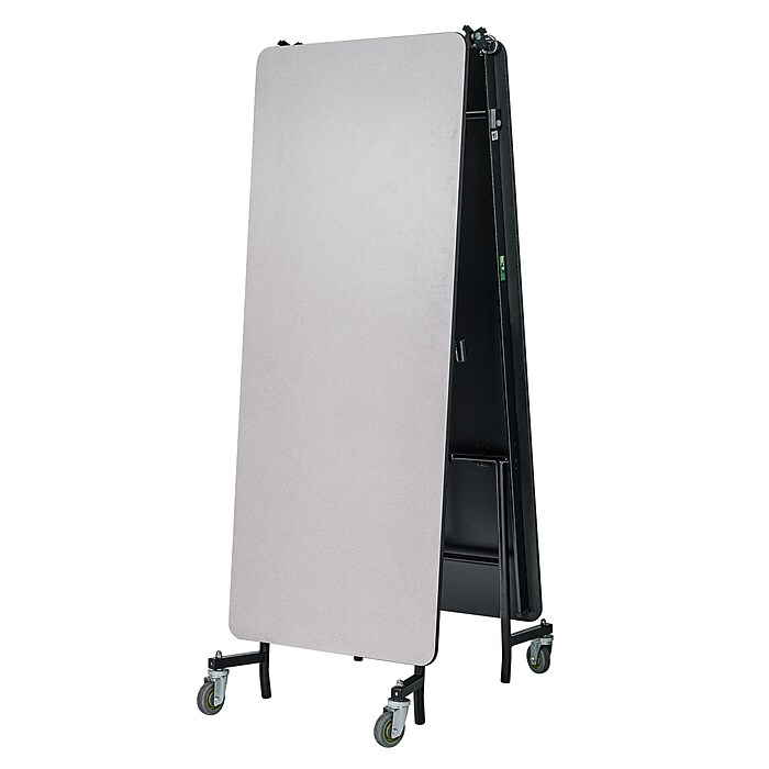NPS MT Series 12' Long Mobile Cafeteria Table, Grey Nebula (MT12