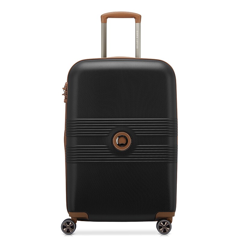 Delsey Flanerie 24" Hardside Suitcase, 4-Wheeled Spinner, TSA Checkpoint Friendly, Black (40303182020T9) image 1