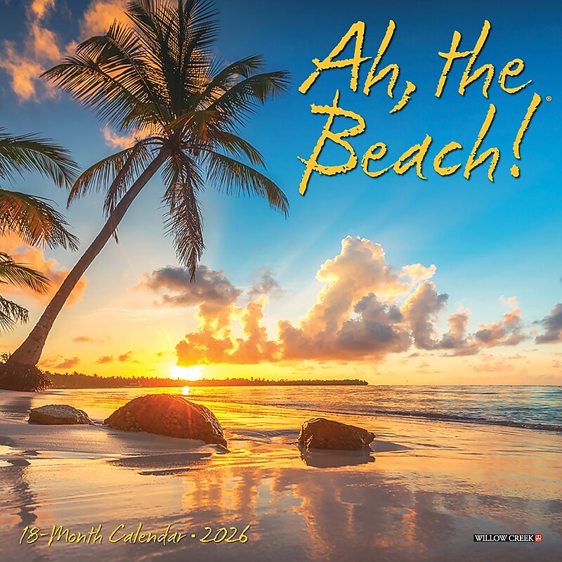 2026 Willow Creek Ah The Beach! 7" x 7" Monthly Wall Calendar (53416X) image 1