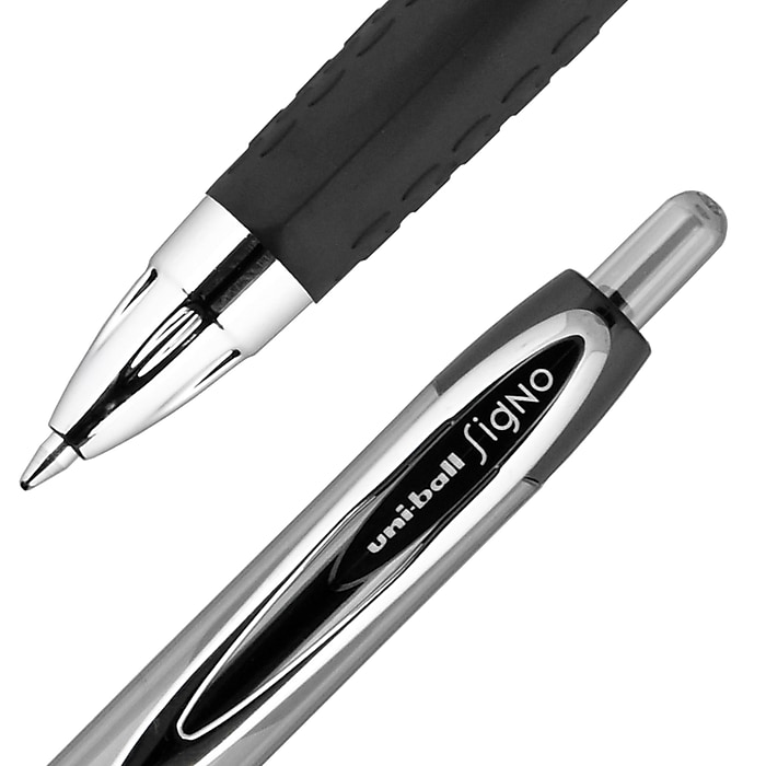 uni-ball 207 Retractable Gel Pens, Medium Point, 0.7mm, Black Ink