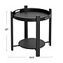 Storied Home Chic Fir Wood and Metal Tray Table, Black (EC1768)~#|#~C76CE388-A95C-4CBB-A0711A4D09B74229_sc7