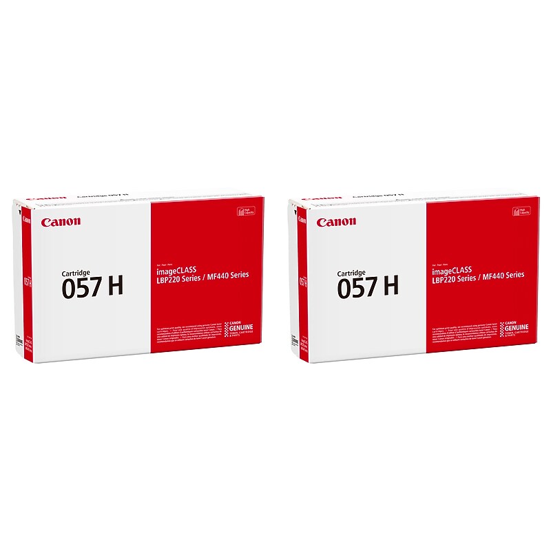 Canon 057H Black High Yield Toner Cartridge, 2/Pack (CAN057H2PK-VB) image 1