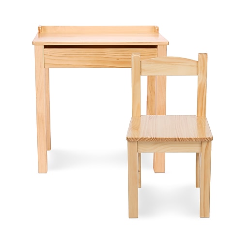 Melissa Doug Wooden Table Chairs, White (N/A2) Staples