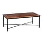 Storied Home Saratoga Rustic Solid Wood and Metal Coffee Table, Dark Chestnut (EC1089)~#|#~C7756709-10C5-4F2E-B2357030AC84FDBD_sc7