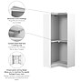 Bestar Versatile Collection 84" Corner Closet Storage Cabinet, White (40165-17)~#|#~C77E8A15-3D63-4498-8BA0E69A43648790_sc7