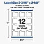 Avery Laser/Inkjet Lip Balm Labels, 2-3/16" x 2-1/8", White, 120 Labels/Pack (19479370672)~#|#~C781949B-1718-420B-8321475DDE58F41D_sc7