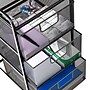 Mind Reader 3-Removable Drawer Multi-Purpose Rolling Storage Cart with Wheels, Metal, Black (3VERTM-BLK)~#|#~C782B05D-7AD2-4DC3-AEB207A0DB174869_sc7