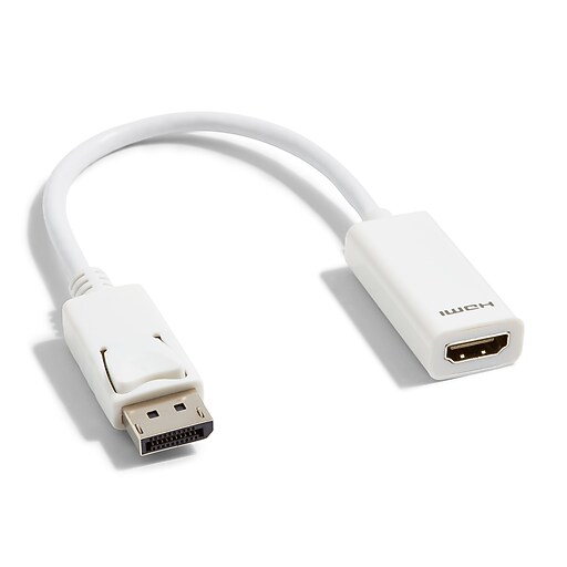 NXT Technologies 0.5' DisplayPort/HDMI Audio/Video Adapter, White
