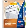Avery Style Edge Insertable Plastic Dividers with Pocket, 5 Tabs, Multicolor (11292)~#|#~C78CF3A8-7CC3-4277-A0BEEF95AFCF094B_sc7