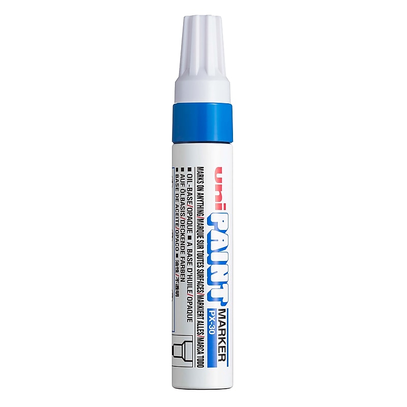 Uni PAINT PX-30 Oil-Based Paint Marker, Broad Line, Blue Ink (63733) image 1