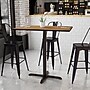Flash Furniture Laminate Table Top with 22''x 30'' Bar-Height Table Base, 30" x 42", Walnut (XUWA3042T2230B)~#|#~C79E2349-A382-4F73-B768E98AB4C81D08_sc7
