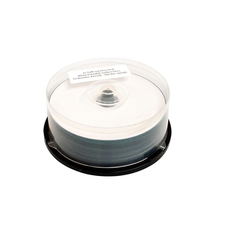 Primera TuffCoat Plus  48x CD-R, White Hub Printable, 100/Pack (J26784) image 1