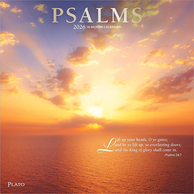 2026 Plato Psalms 12" x 12" Monthly Wall Calendar (9798330706716) image 1