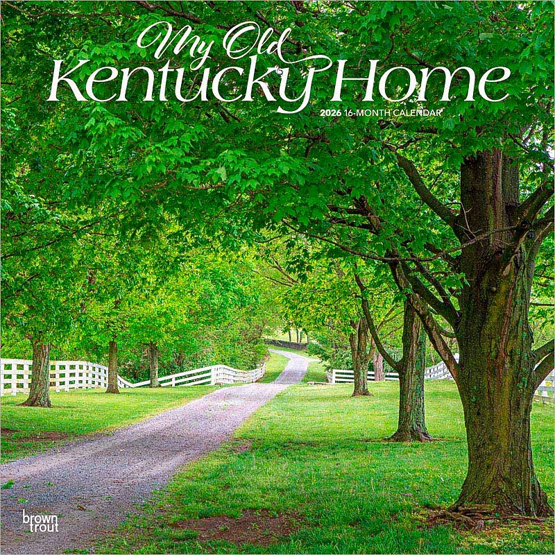2026 BrownTrout My Old Kentucky Home Kentucky Places 12" x 12" Monthly Wall Calendar (9798330704736) image 1