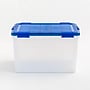Iris 74 Quart Element Resistant Ultimate Clear Plastic Latching Storage Bin, Clear, 3/Pack (500142)~#|#~C7A629B9-EA0F-4D14-9190924A395AD41F_sc7