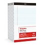 Staples Notepads, 8.5" x 14" (legal), Wide Ruled, White, 50 Sheets/Pad, Dozen Pads/Pack (ST57342)~#|#~C7A77020-B0EA-4C69-9F40DFB87B70D967_sc7