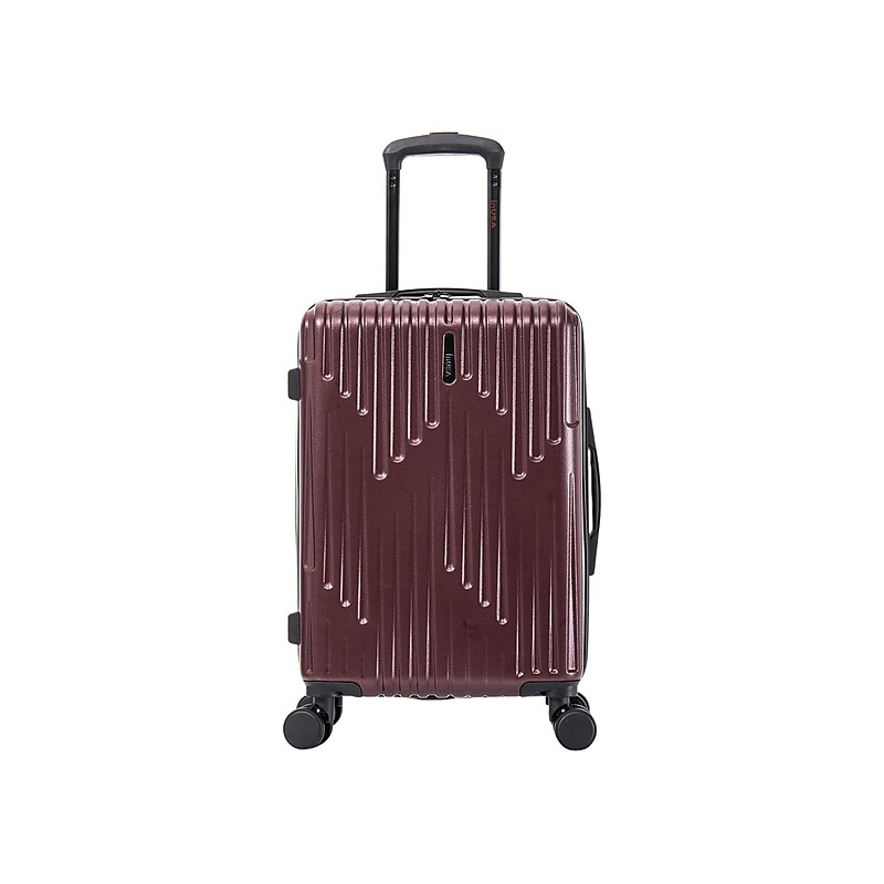InUSA Drip 20" Hardside Carry-On Suitcase, 4-Wheeled Spinner, TSA Checkpoint Friendly, Wine (IUDRI00S-WIN) image 1