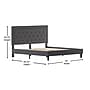 Flash Furniture Roxbury Tufted Upholstered Platform Bed in Dark Gray Fabric, King (SLBK5KDG)~#|#~C7AB427F-2A84-4C90-A152A8CA45572BD7_sc7