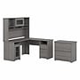 Bush Furniture Cabot 60"W L Shaped Computer Desk with Hutch and Lateral File Cabinet, Modern Gray (CAB005MG)~#|#~C7ABC846-A951-4899-912F70E6BA0B0D76_sc7