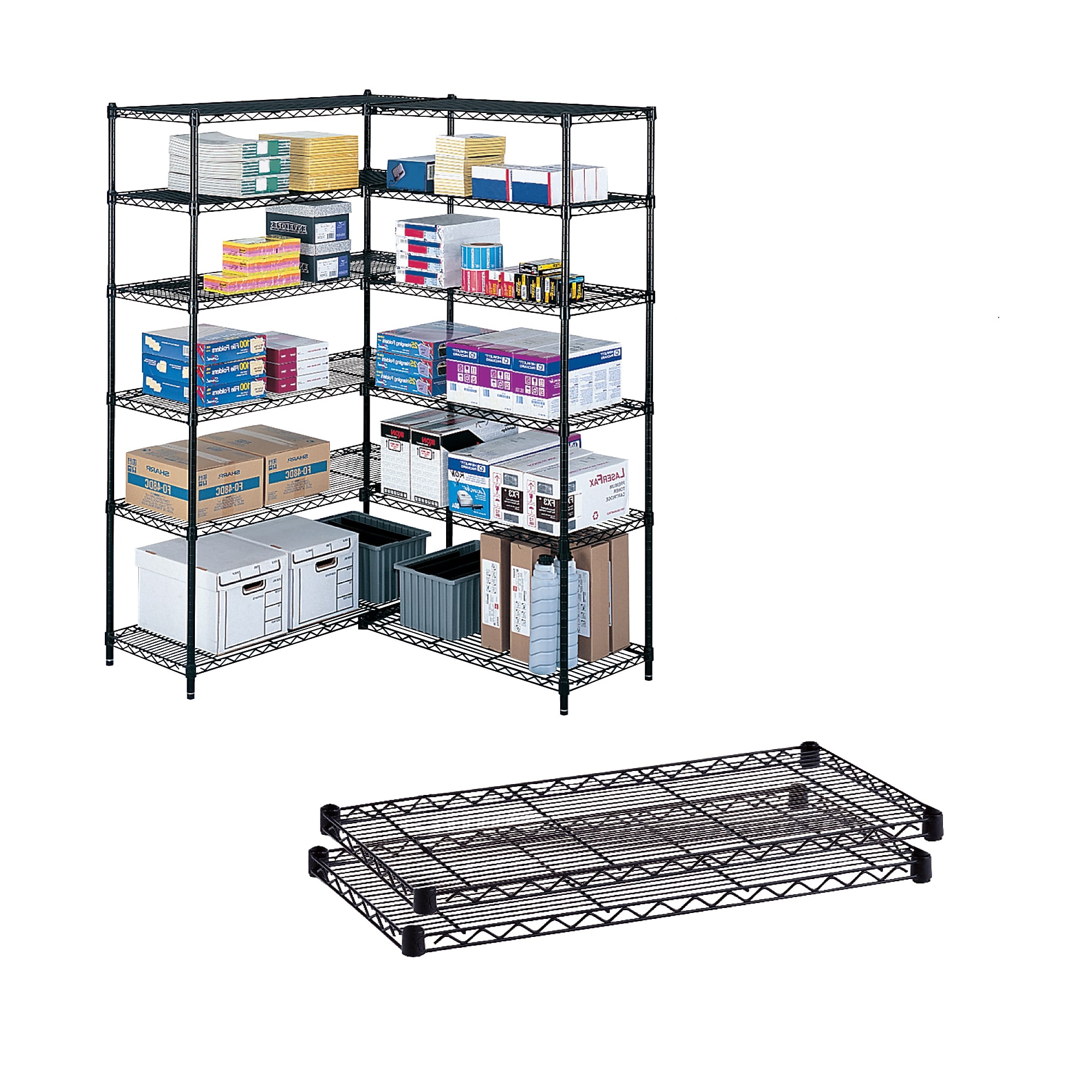Safco Industrial 2-Shelf Metal Extra Shelf, 48.03″, Black (5296BL) Sansujyuku sansujyuku.com