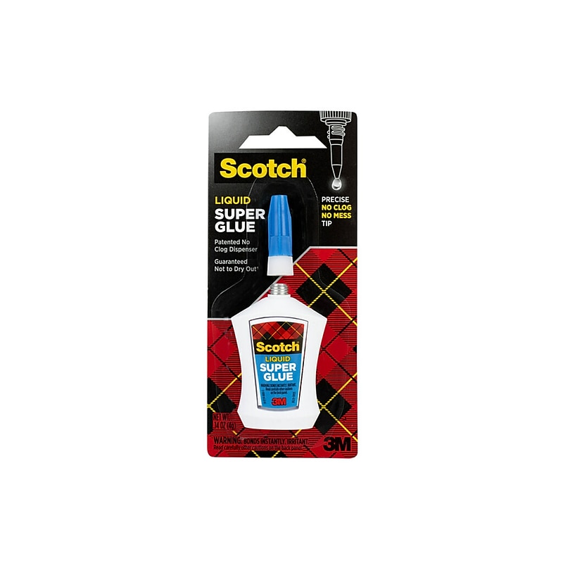 Scotch® Super Glue, .14 oz., White (AD124) image 1