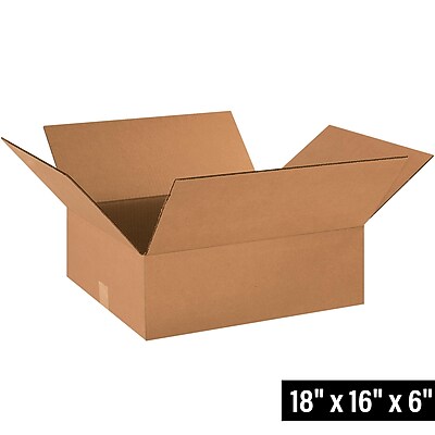 16x8x6 Kraft Corrugated Boxes – 25-Case Pack – ECT-32 – ShippingSuppliesByMail