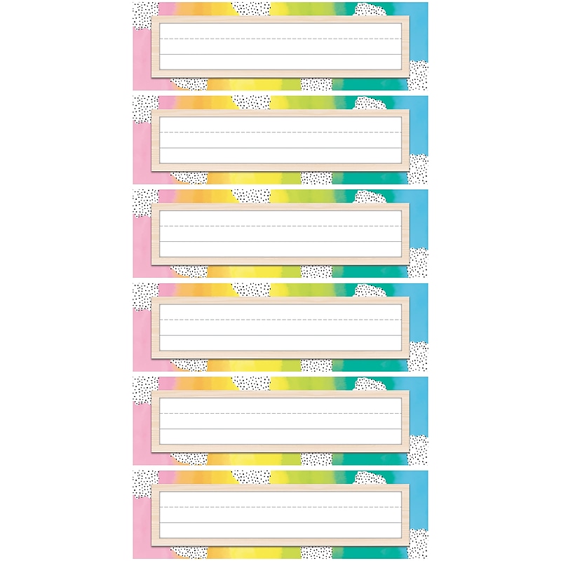 Happily Ever Elementary Creatively Inspired School Name Plates, 9.5" x 2.8", 36/Pack, 6 Packs/Bundle (CD-122156-6) image 1