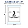 Avery Laser/Inkjet Rectangle Waterproof Multipurpose Labels, 7"  x 2.5", White, 300/Box (94247)~#|#~C7B7CC2F-D7EB-4E56-891C3141556A59D5_sc7