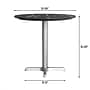 Flash Furniture TopGuard 31.25" Round Wood Restaurant Dining Table with X-Base, Black Faux Marble/Silver Base (STRD31BMAT2222S)~#|#~C7B879FF-DBE8-4465-BC27173DA7A63D75_sc7