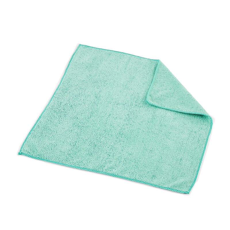 Coastwide Professional™ Microfiber Wipers, 16" x 16", Green, 12/Pack (CW52878) image 1