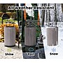 Alpine Industries Steel Outdoor Trash Can with Rain Bonnet Lid, 32 Gallon, Gray (ALP4400-01-GRY-RB)~#|#~C7BFCF60-4030-4F1C-B079137A71022B38_sc7