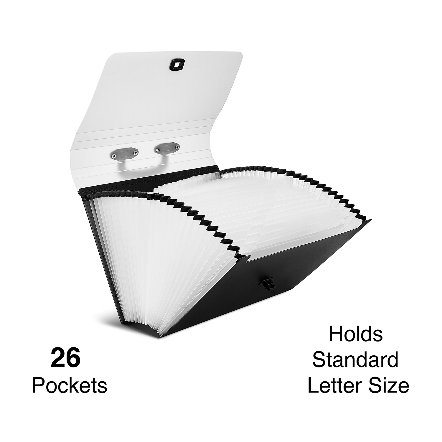 Staples Office Pro Accordion File 26-Pocket Letter Size Black (TR51836) - Bild 2 von 4