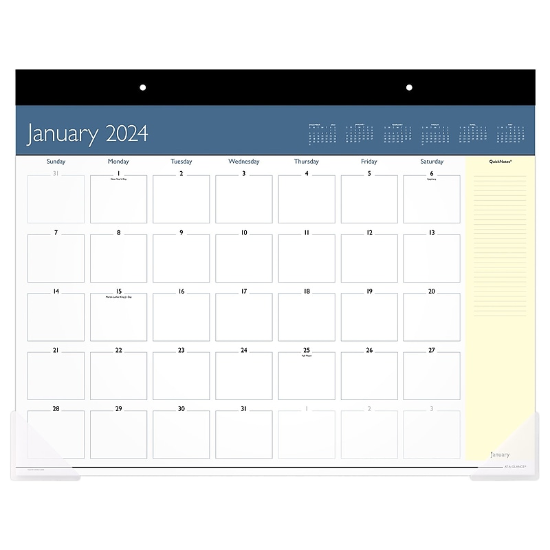 2024 AT-A-GLANCE QuickNotes 22" x 17" Monthly Desk Pad Calendar (SK0312-00-24) image 1