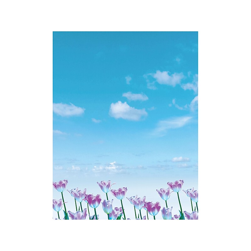 Great Papers Tulips Field Letterhead, Multicolor, 50/Pack (2023073) image 1