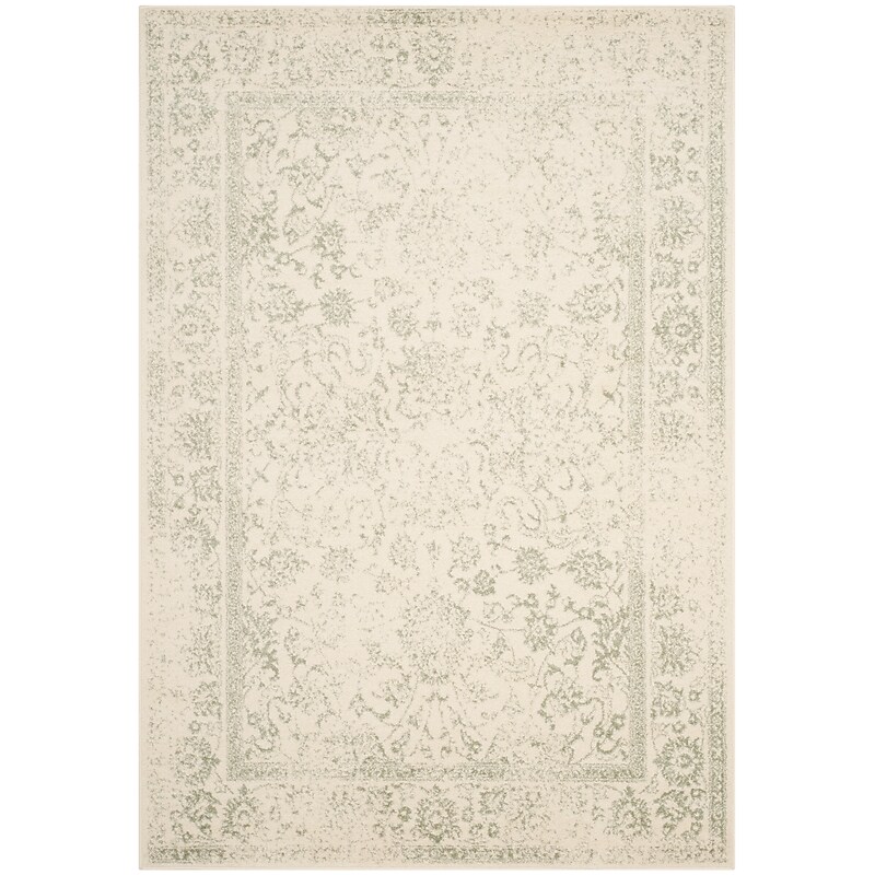 Safavieh Adirondack Collection 6' x 9' Rectangle Area Rug, Machine Made, Ivory/Sage (ADR109V-6) image 1