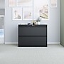 Staples 2-Drawer Lateral File Cabinet, Letter/Legal Size, Lockable, 28"H x 36"W x 18.63"D, Charcoal (60949/20884)~#|#~C7DB11A7-D02F-4D5F-9ED97EBB92540B53_sc7