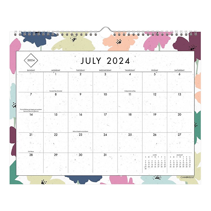2024-2025 Cambridge GreenPath 15" x 12" Academic Monthly Wall Calendar (GP46-707A-25) image 1